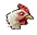 Ängstliches Huhn