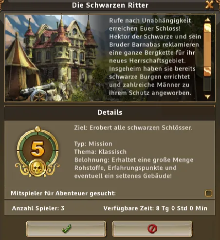 Detailfenster von "Die schwarzen Ritter"