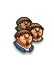Landfremde Siedlerfamilie